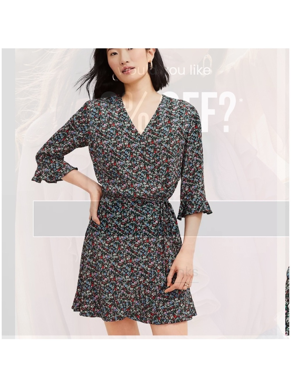 LOFT WRAP RUFFLE SKORT DRESS